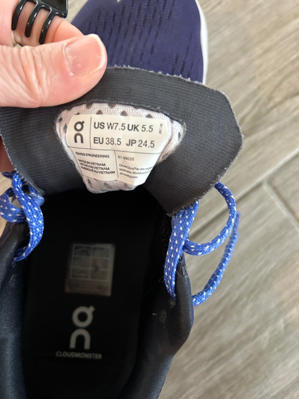 On Running Sneakers - Navy and Light Blue - Picture 5 of 7